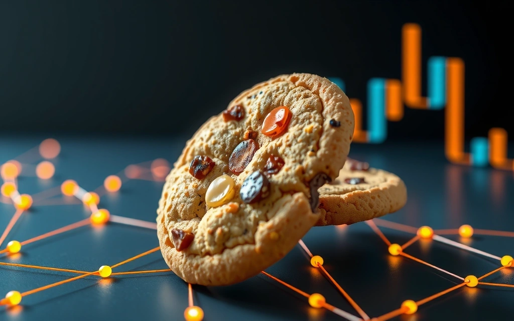 Digital representation of data flow and cookies, abstract and secure