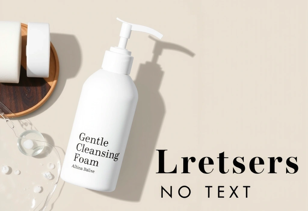 Gentle Cleansing Foam bottle with natural bubbles
